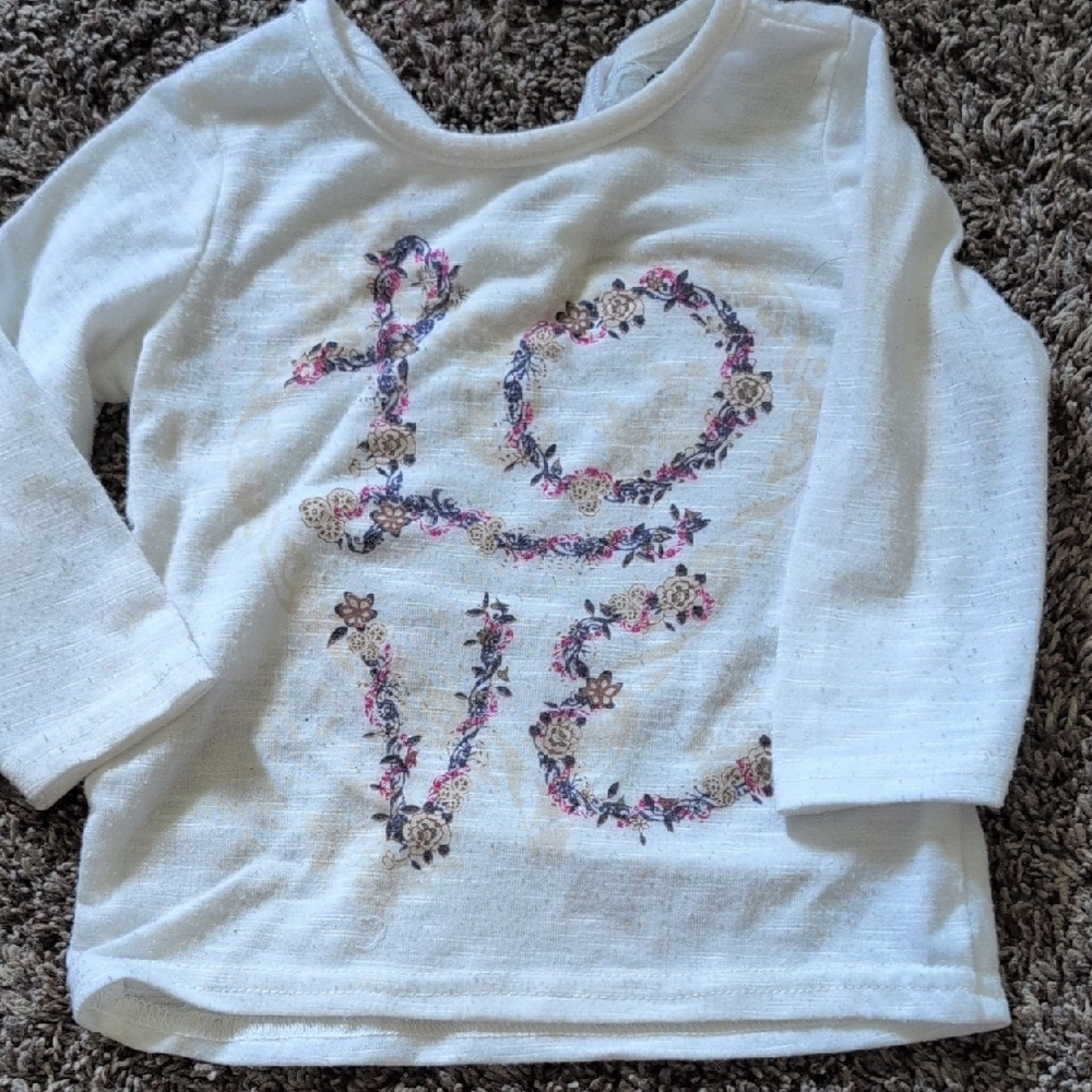 Jessica Simpson 3-6mo Love Floral Shirt